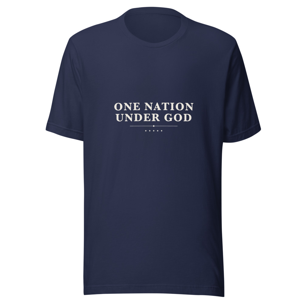 The One Nation Under God Tee, navy, front