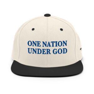 The One Nation Under God Cap, natural and black, front