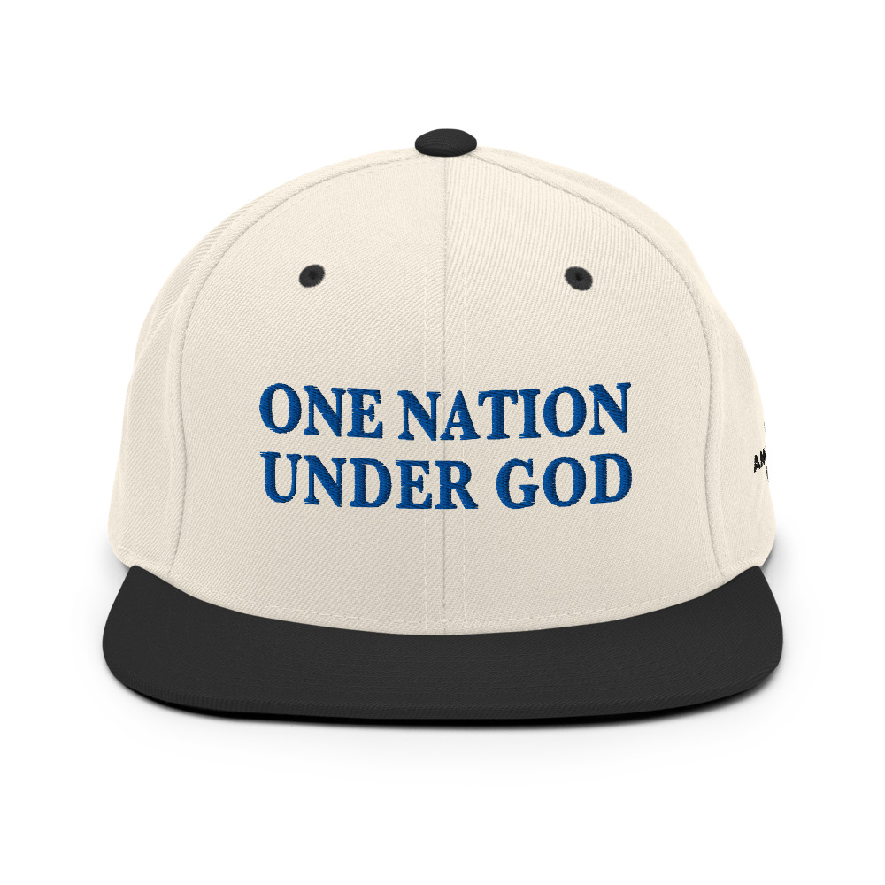 The One Nation Under God Cap, natural and black, front