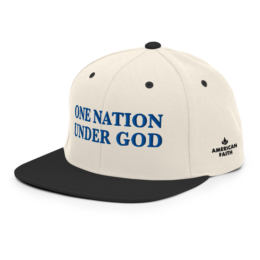 The One Nation Under God Cap, natural and black, left side