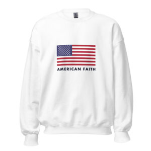 The American Flag Sweatshirt, white, front