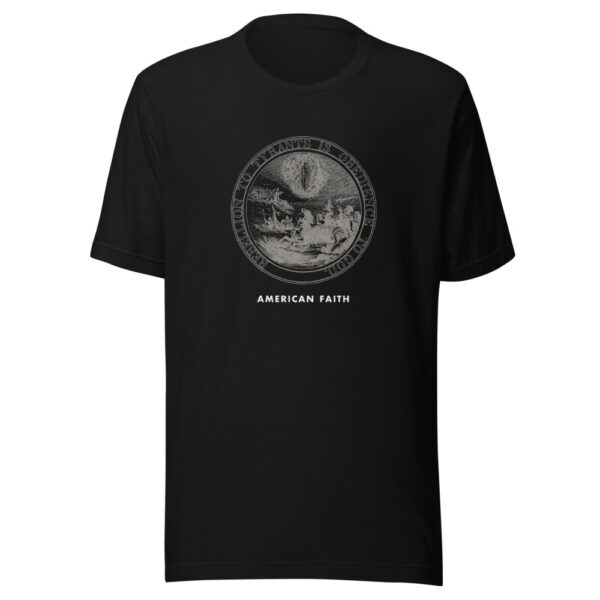 The Franklin's Moses Seal Tee, black, front