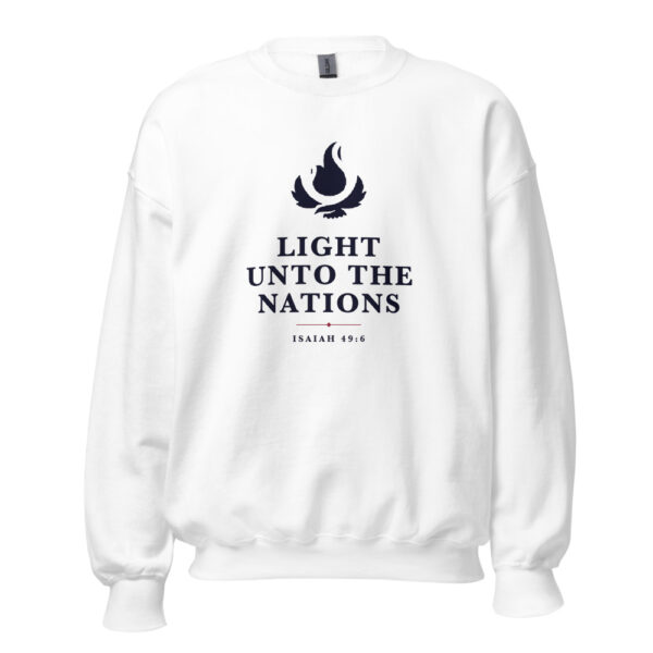 The Light Unto the Nations Sweatshirt, white, front