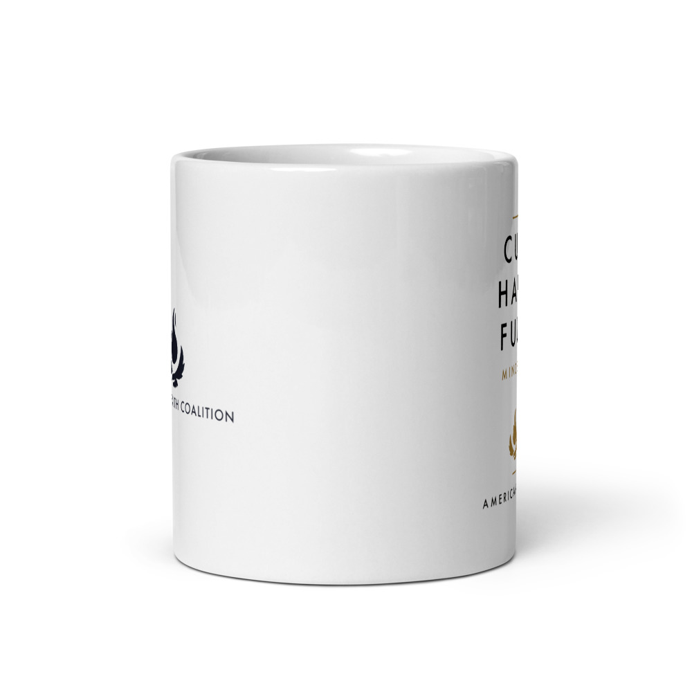 Cup Half Full Mindset mug, front