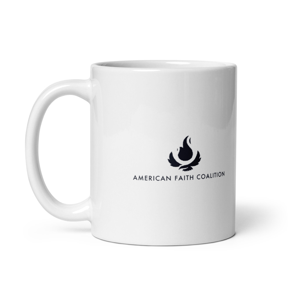 Cup Half Full Mindset mug, handle left
