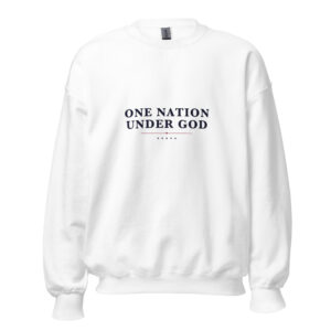 The One Nation Under God Sweatshirt, white, front