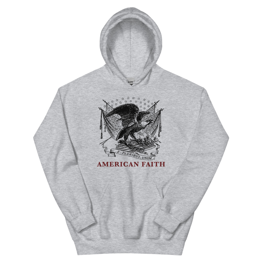 The American Eagles hoodie in sport grey, front