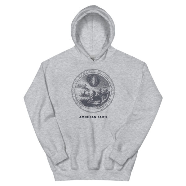 Benjamin Franklin Moses Seal hoodie in sport grey, front