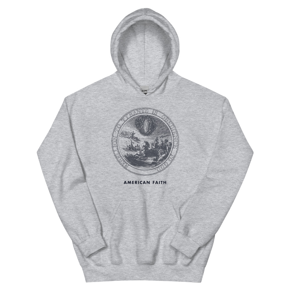 Benjamin Franklin Moses Seal hoodie in sport grey, front