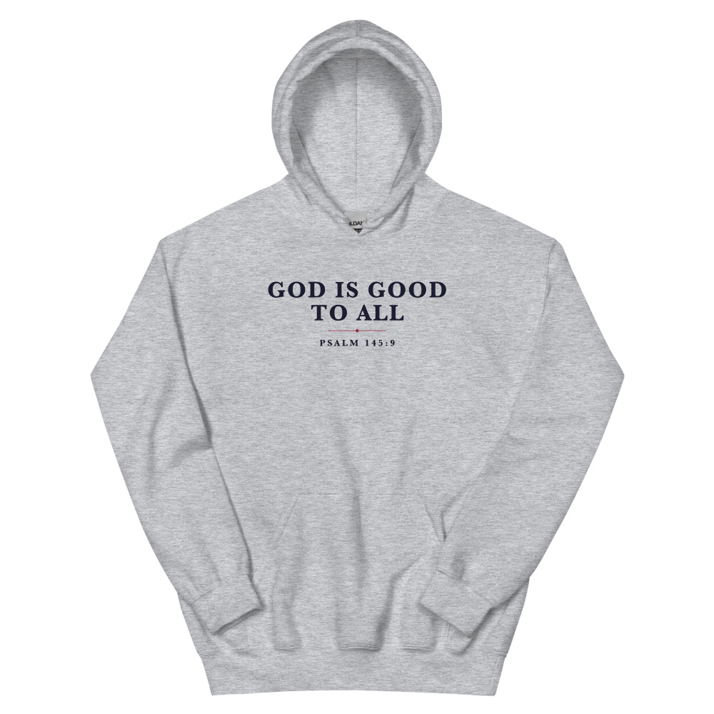 God Is Good to All hoodie in sport grey, front